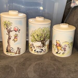 Disney Cream and Multicolor Winnie the Pooh Canister Set